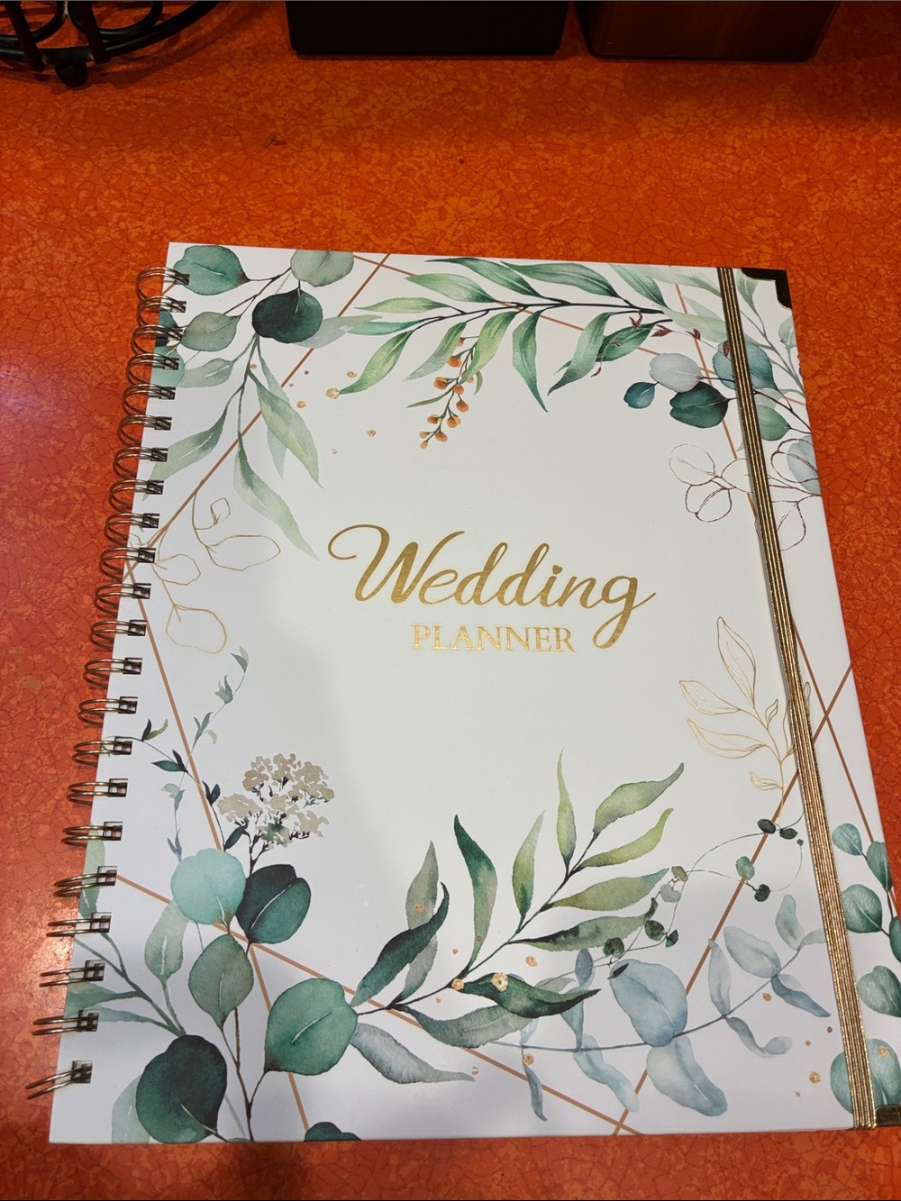 Wedding Planner Notebook — White & Green Botanical